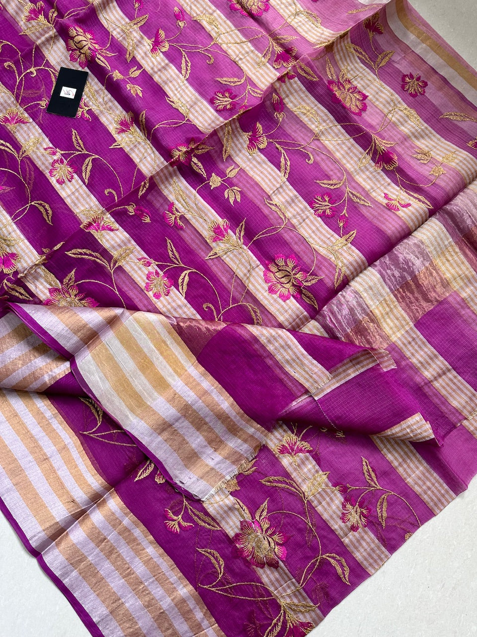 Pure Embroidered Kota Silk Saree