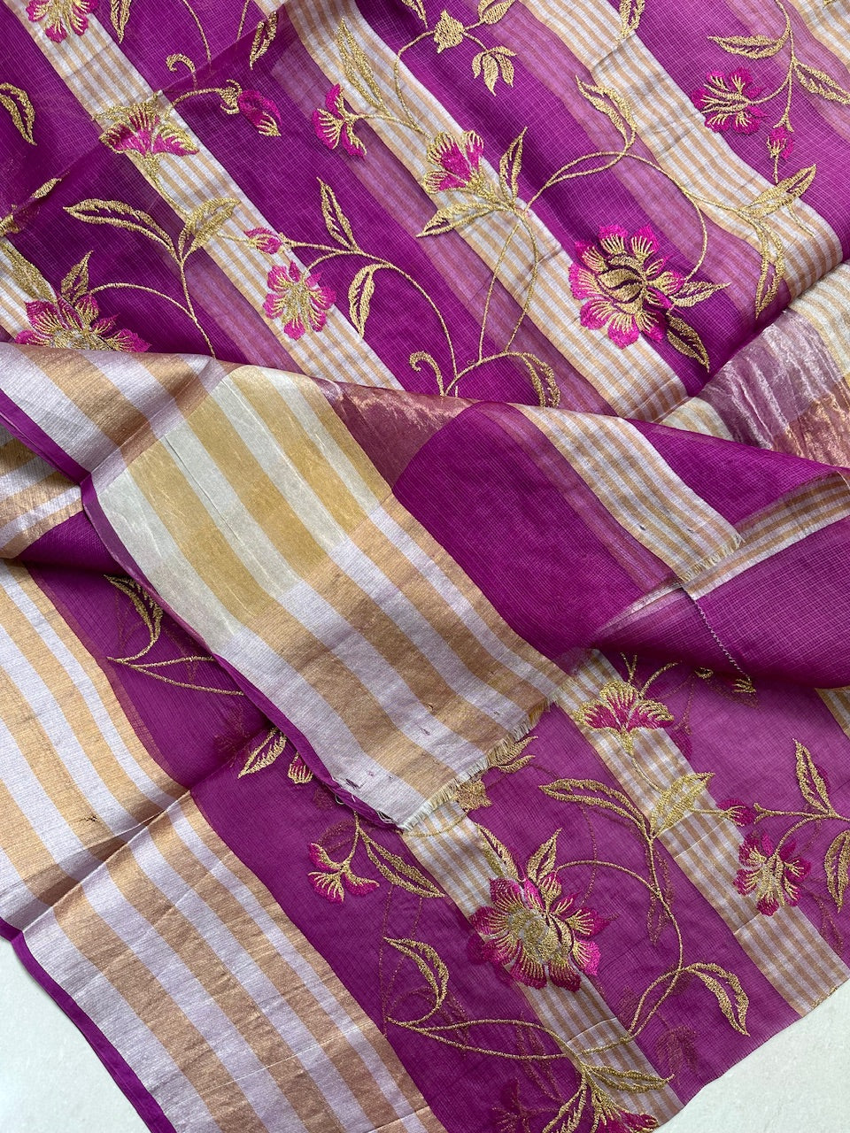 Pure Embroidered Kota Silk Saree