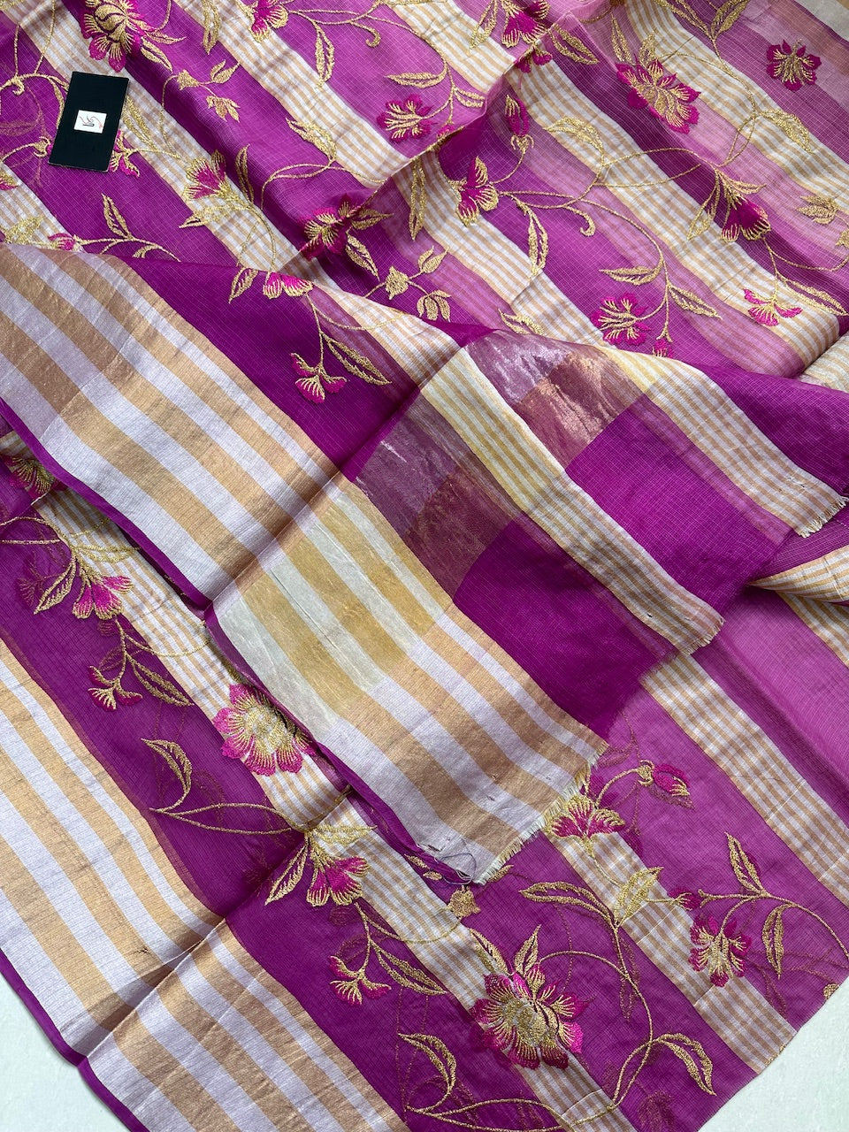 Pure Embroidered Kota Silk Saree