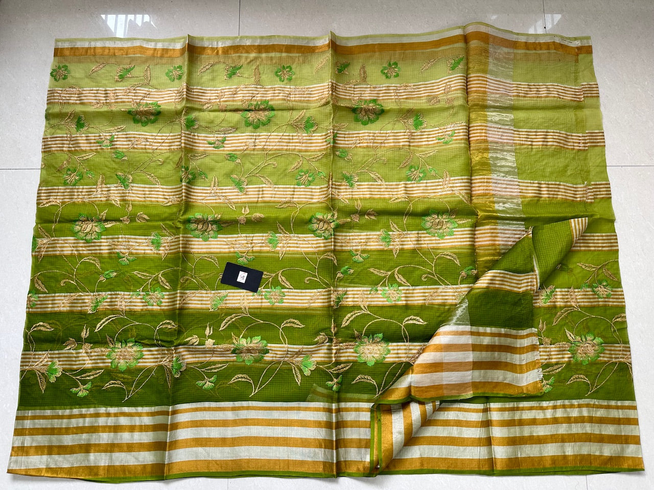 Pure Embroidered Kota Silk Saree