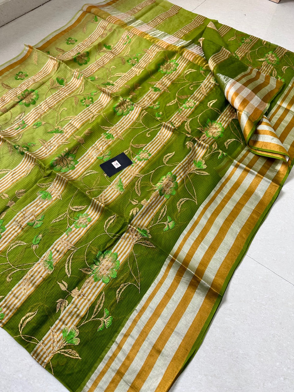 Pure Embroidered Kota Silk Saree