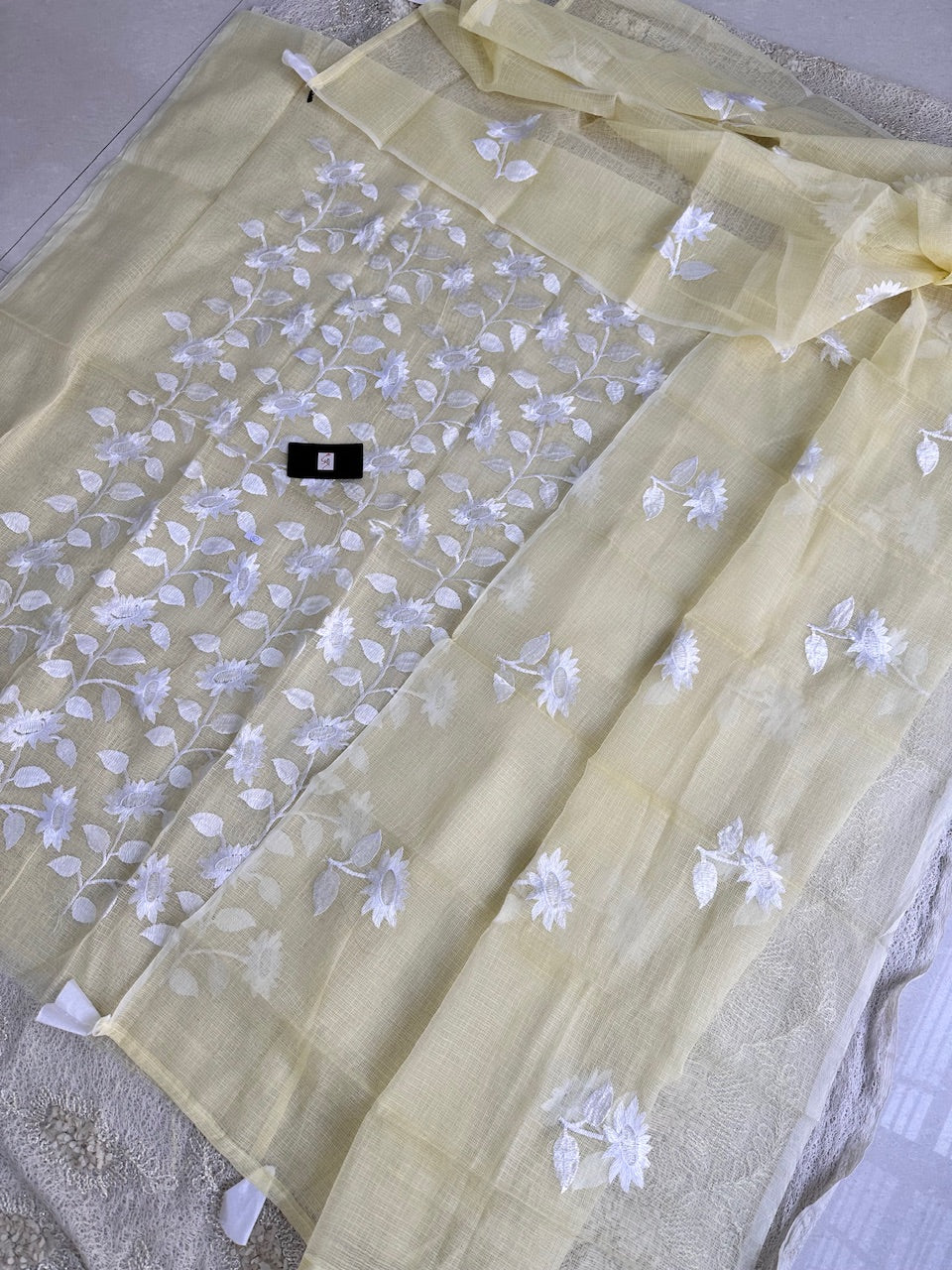 Embroidered Kota Cotton Doria Top N Dupatta (Suit)