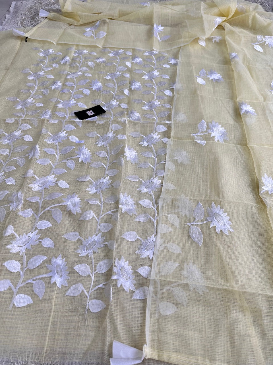 Embroidered Kota Cotton Doria Top N Dupatta (Suit)