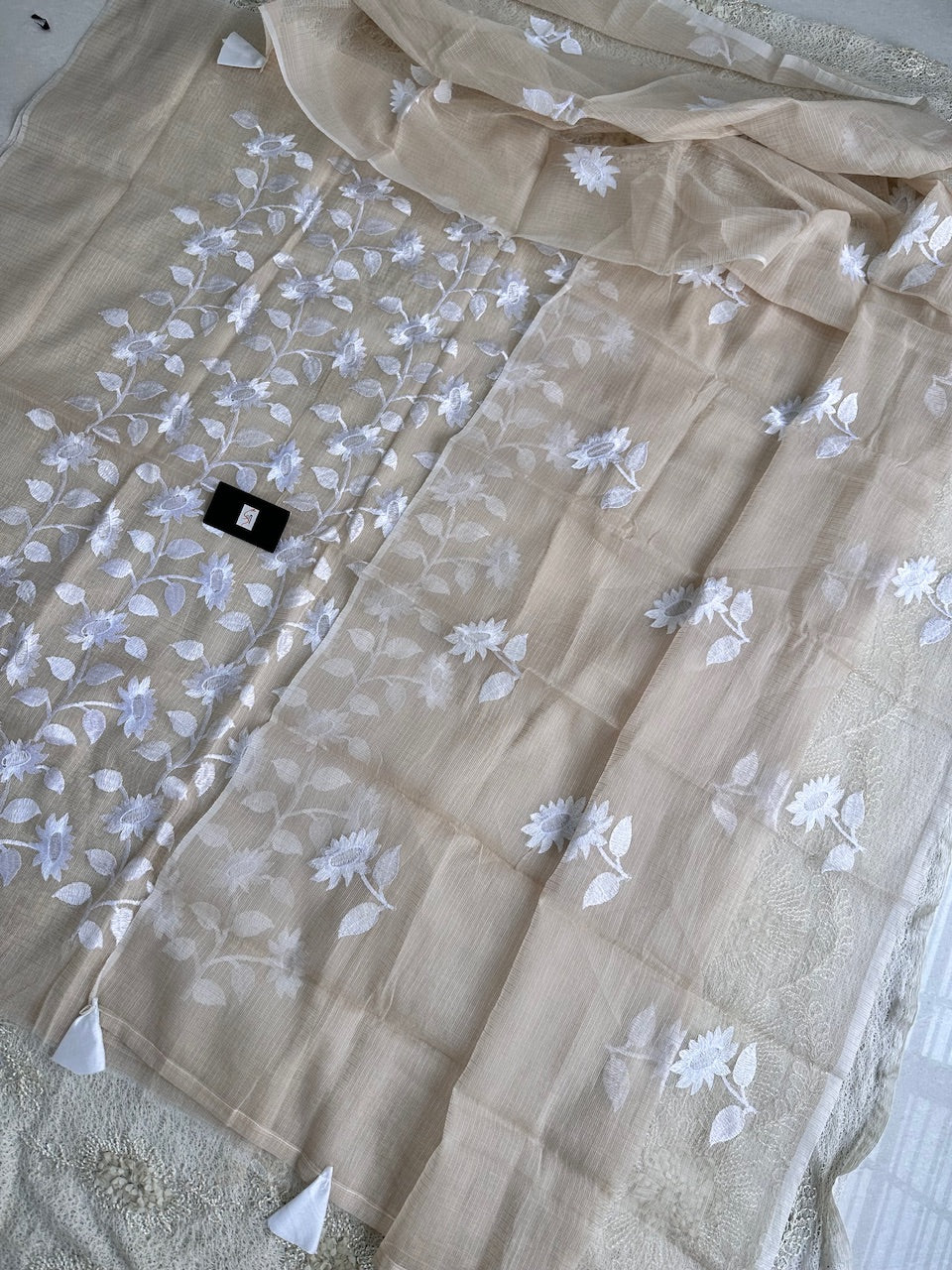 Embroidered Kota Cotton Doria Top N Dupatta (Suit)