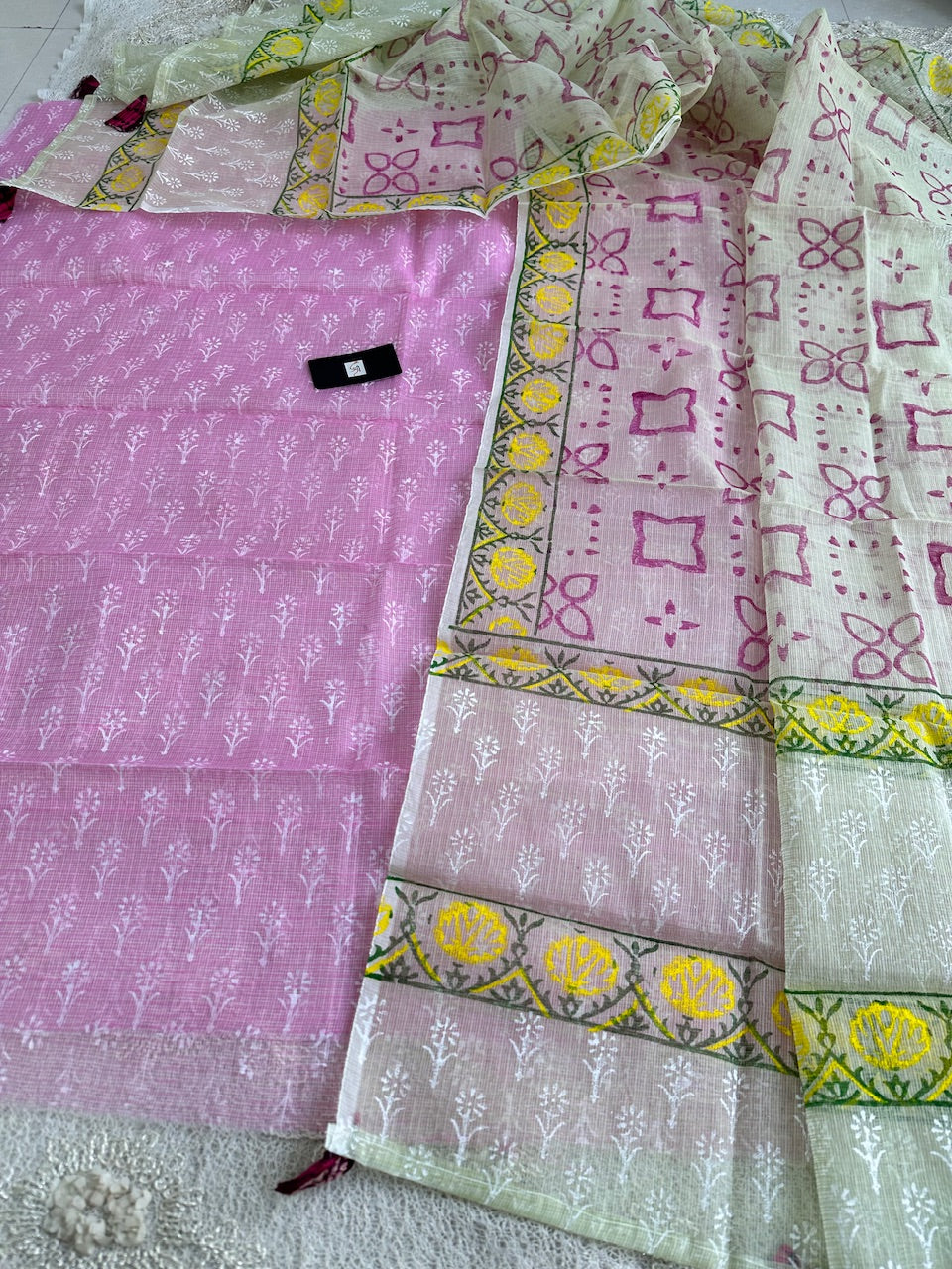 HandBlock Printed Kota Cotton Doria Top N Dupatta (Suit)