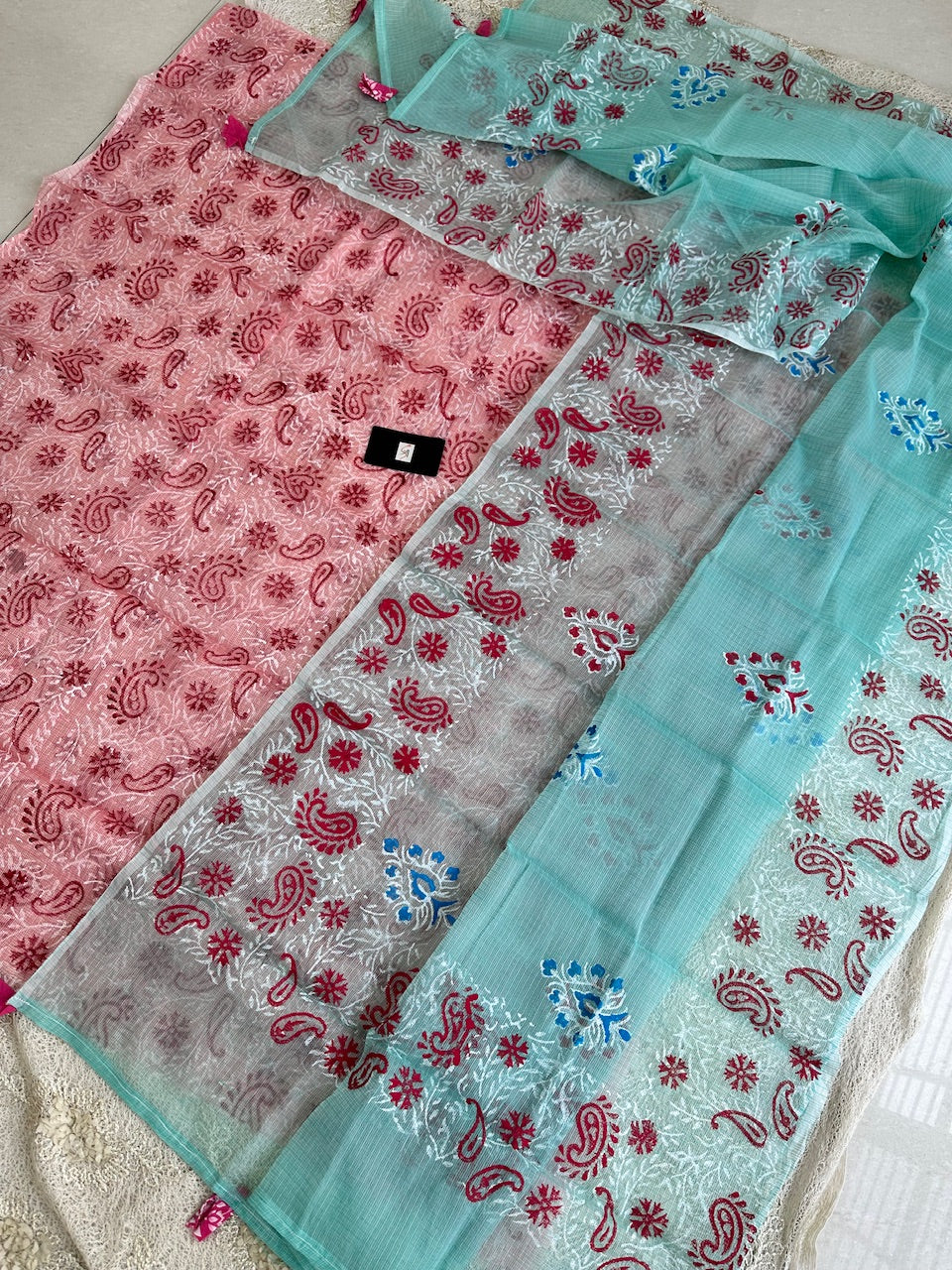 HandBlock Printed Kota Cotton Doria Top N Dupatta (Suit)