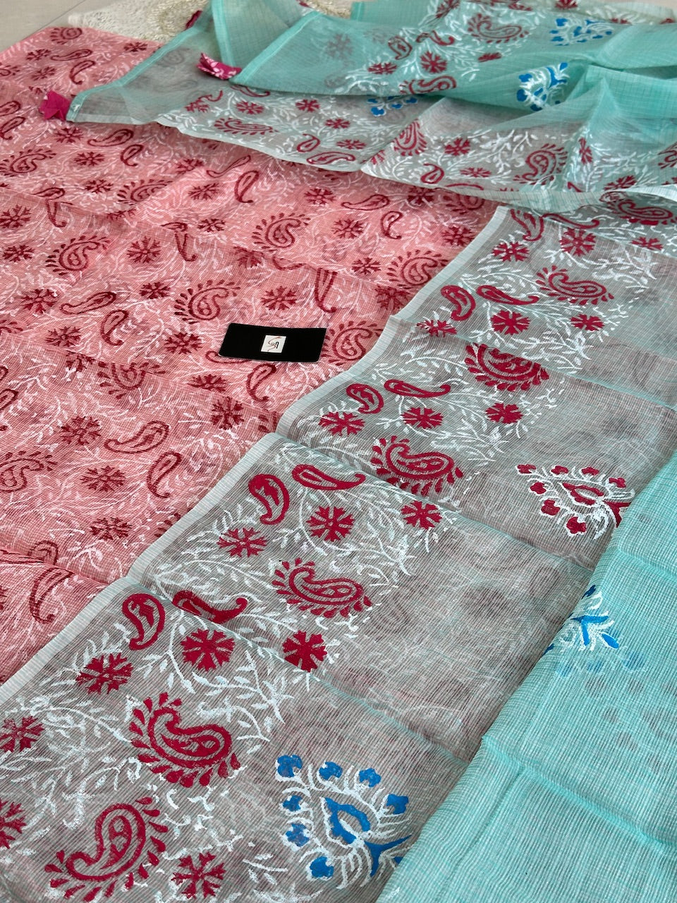 HandBlock Printed Kota Cotton Doria Top N Dupatta (Suit)