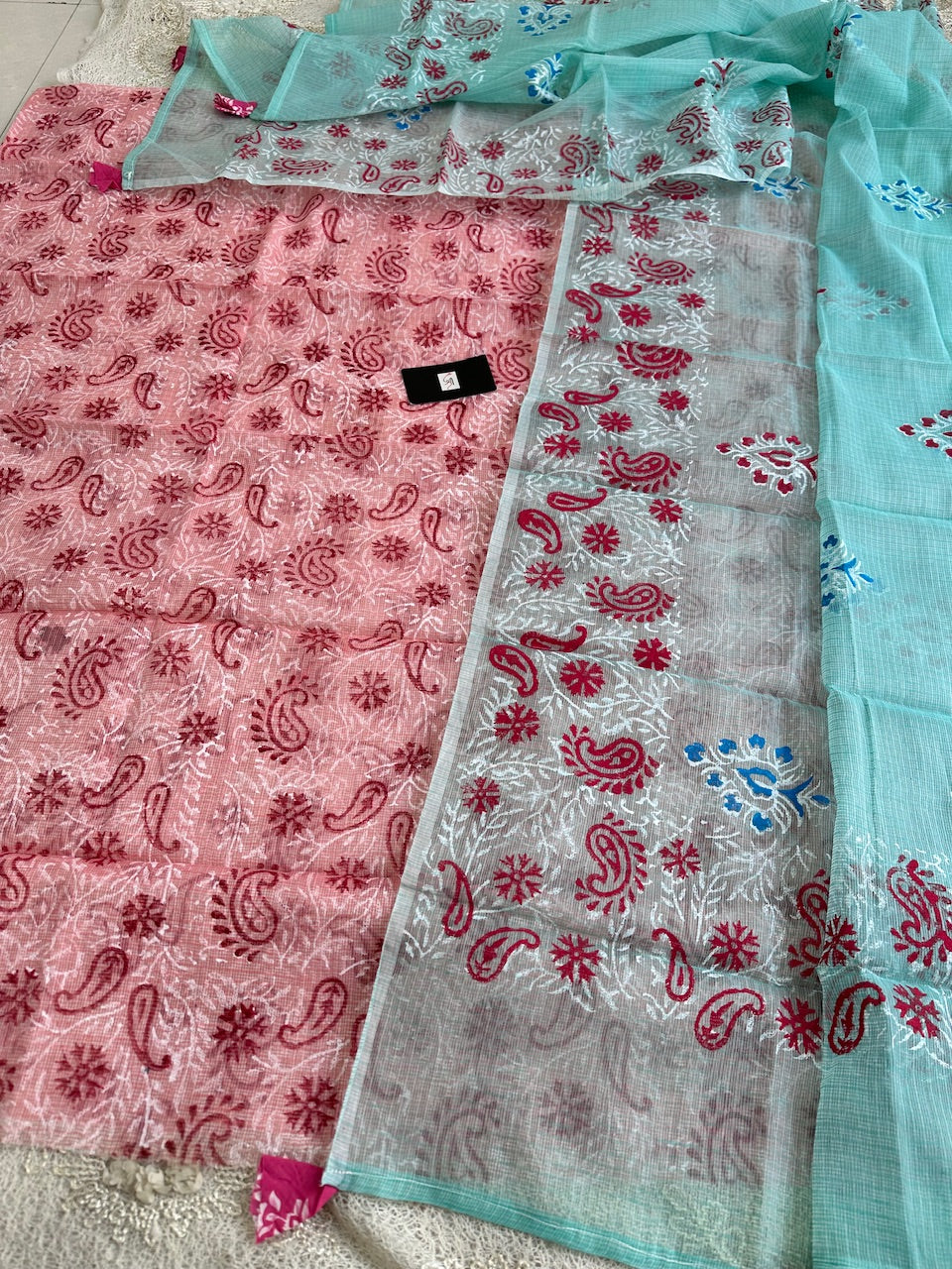 HandBlock Printed Kota Cotton Doria Top N Dupatta (Suit)