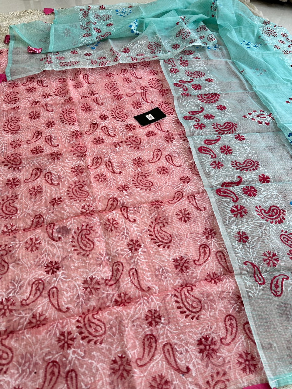 HandBlock Printed Kota Cotton Doria Top N Dupatta (Suit)