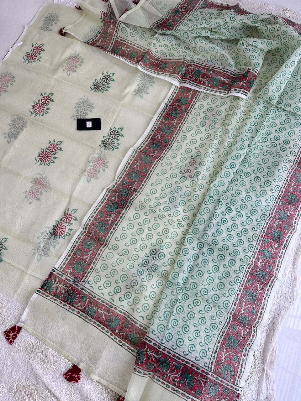 HandBlock Printed Kota Cotton Doria Top N Dupatta (Suit)