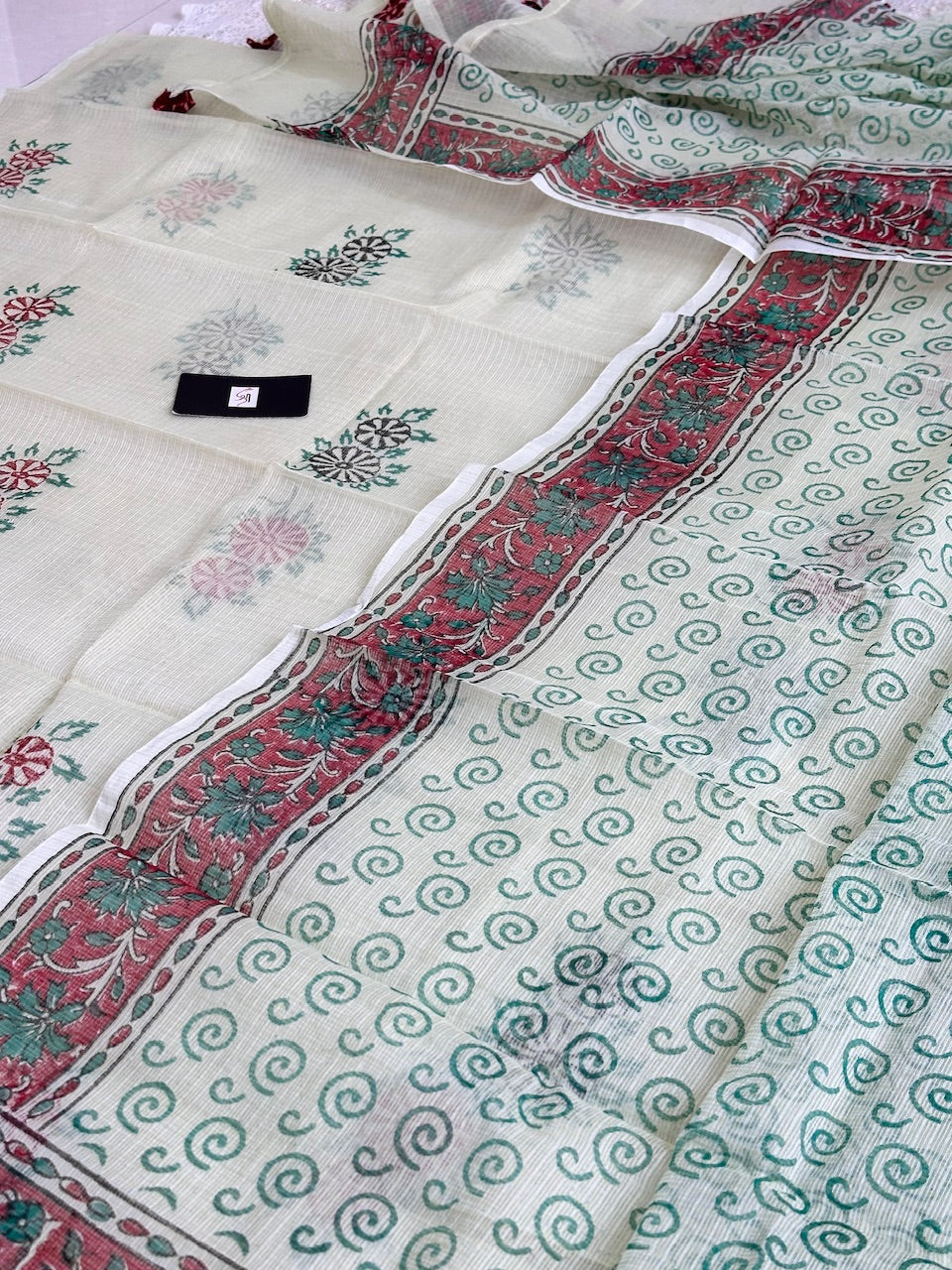 HandBlock Printed Kota Cotton Doria Top N Dupatta (Suit)