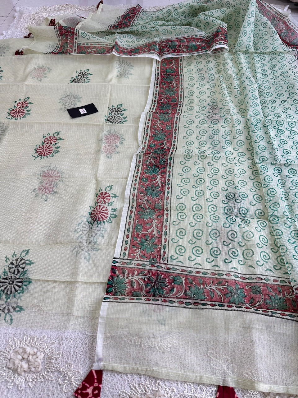 HandBlock Printed Kota Cotton Doria Top N Dupatta (Suit)