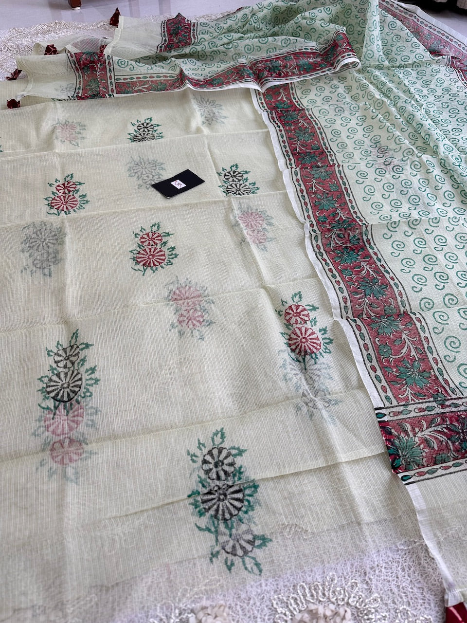 HandBlock Printed Kota Cotton Doria Top N Dupatta (Suit)