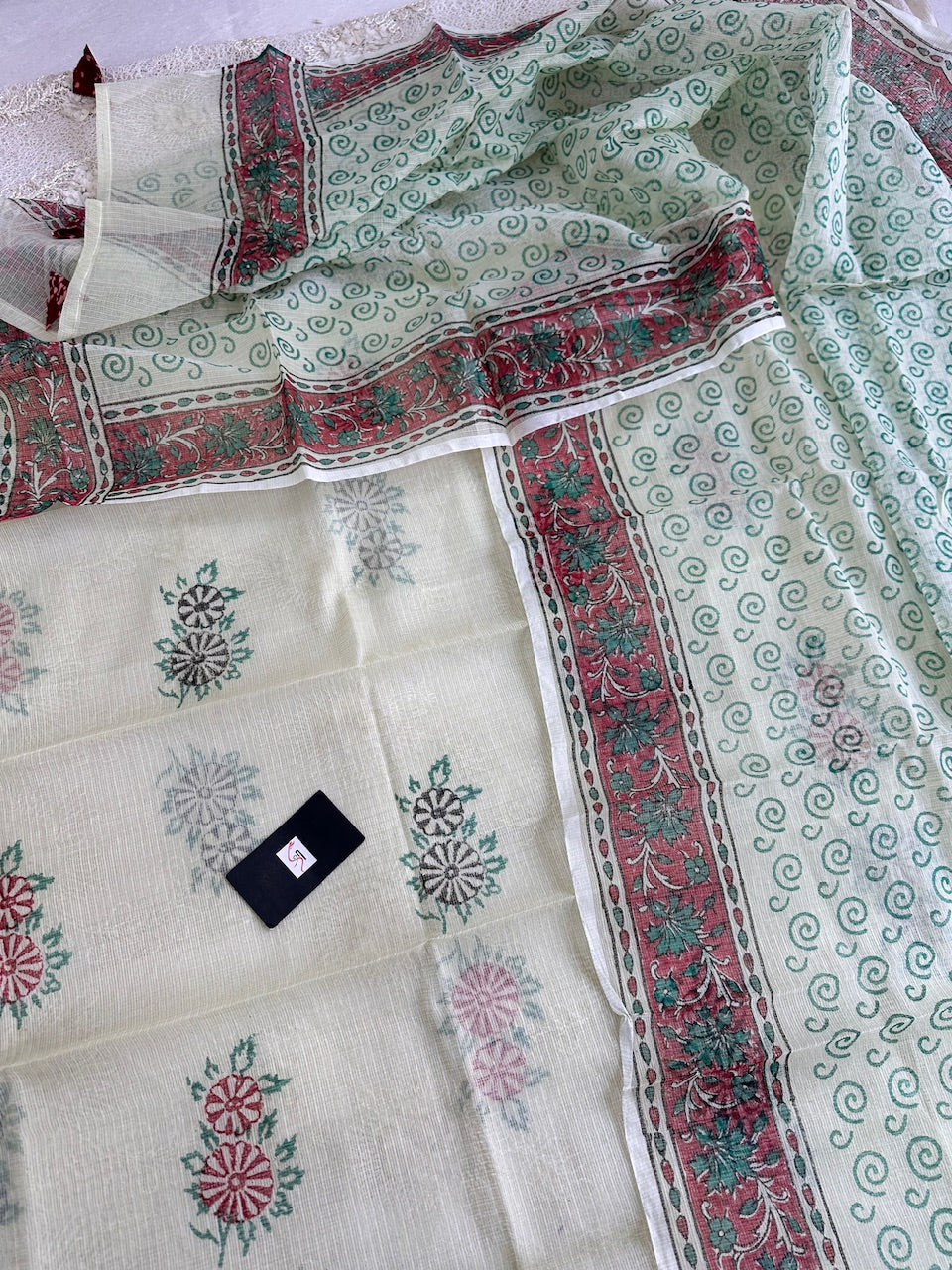 HandBlock Printed Kota Cotton Doria Top N Dupatta (Suit)