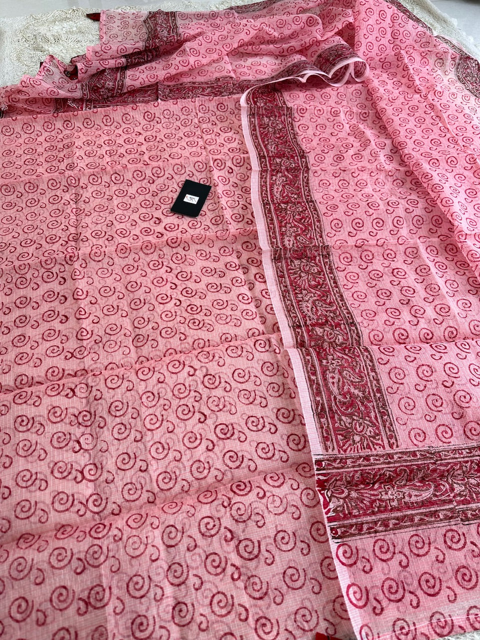 HandBlock Printed Kota Cotton Doria Top N Dupatta (Suit)