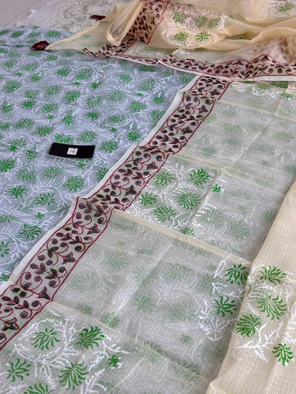 HandBlock Printed Kota Cotton Doria Top N Dupatta (Suit)