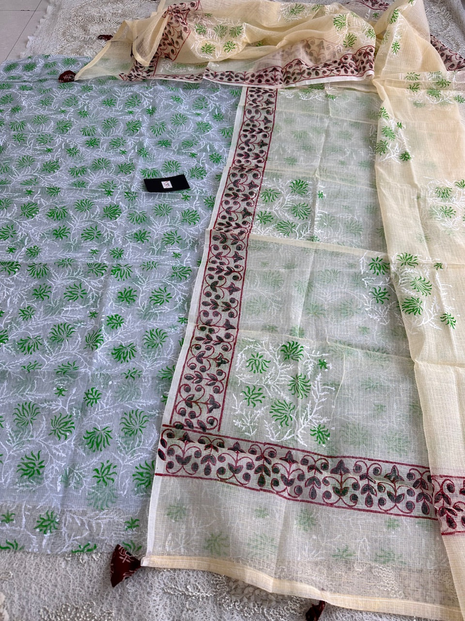 HandBlock Printed Kota Cotton Doria Top N Dupatta (Suit)