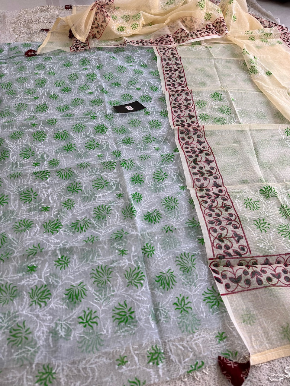 HandBlock Printed Kota Cotton Doria Top N Dupatta (Suit)