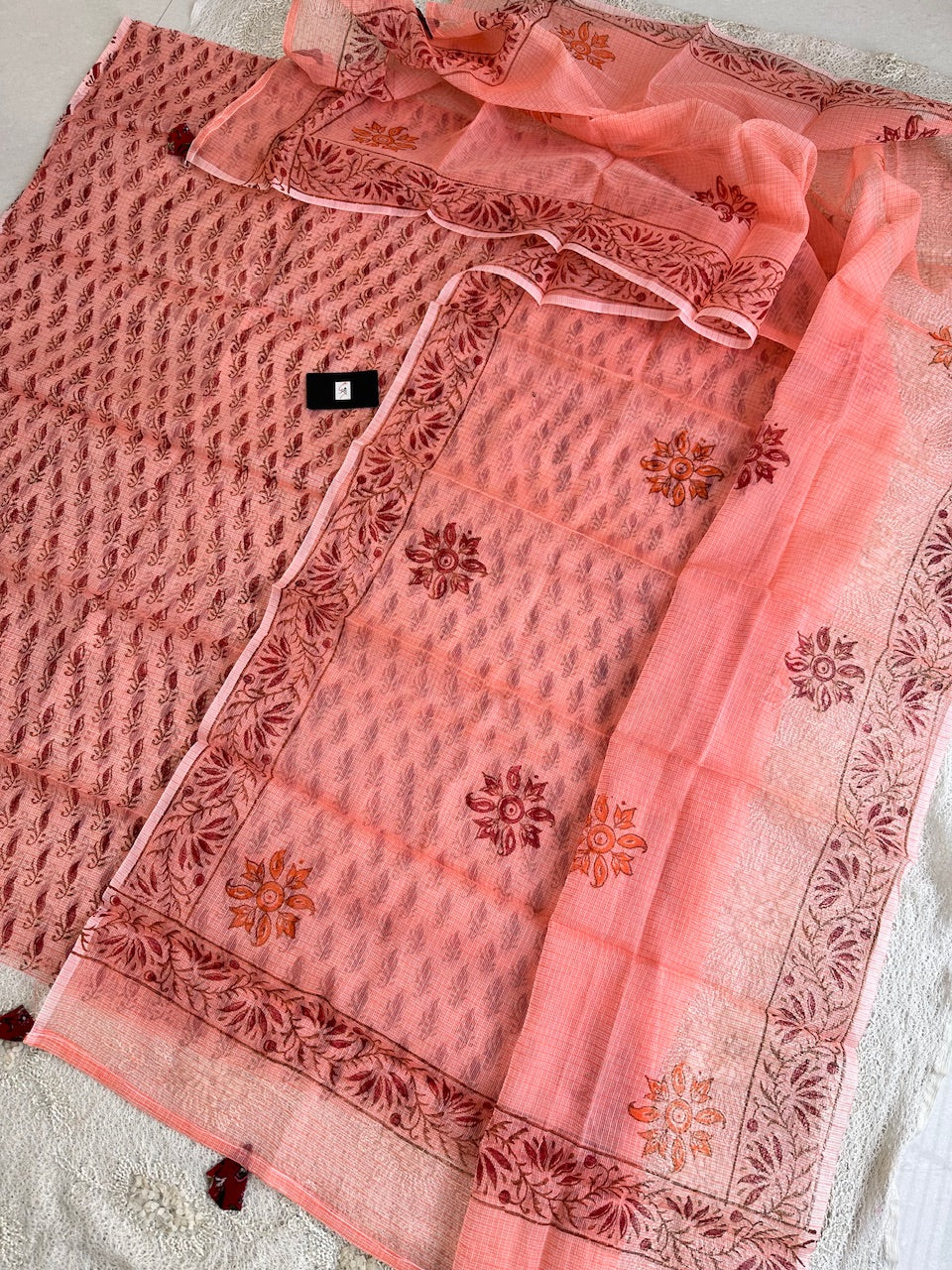 HandBlock Printed Kota Cotton Doria Top N Dupatta (Suit)