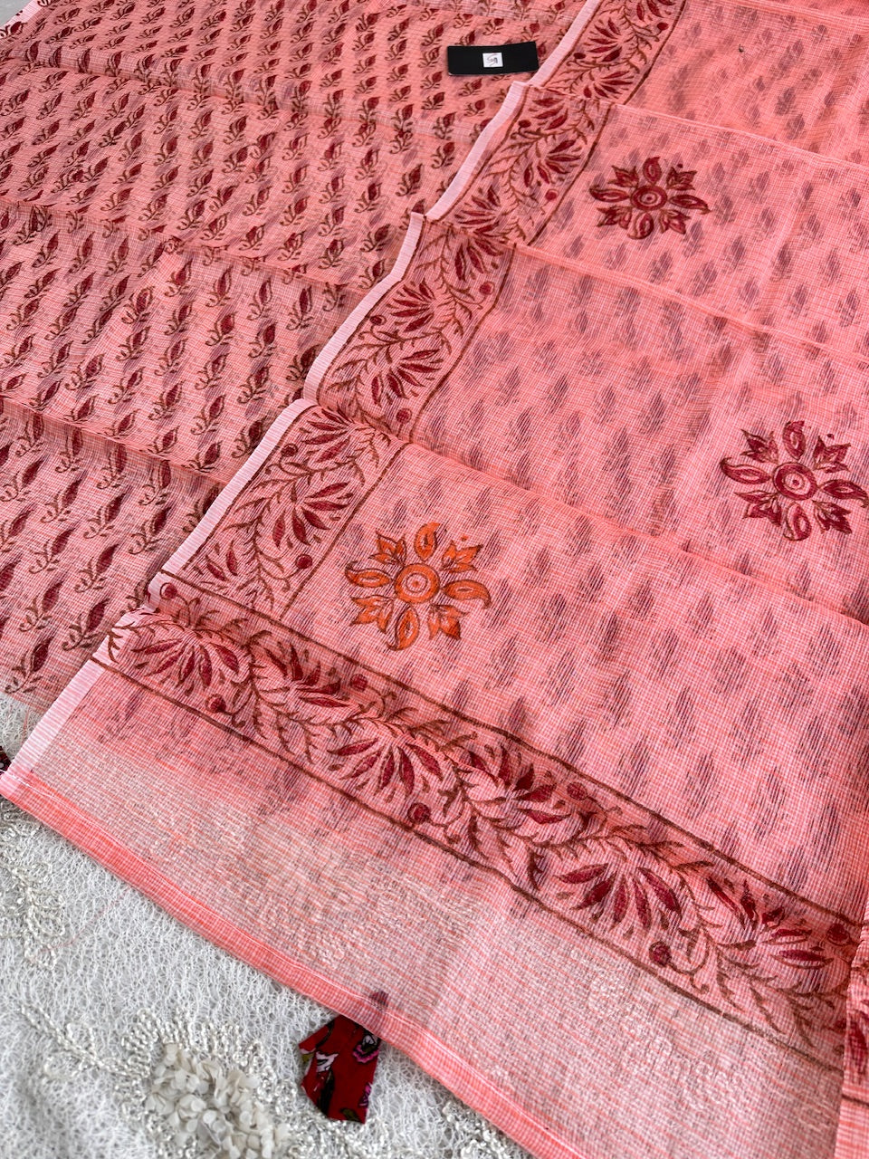 HandBlock Printed Kota Cotton Doria Top N Dupatta (Suit)