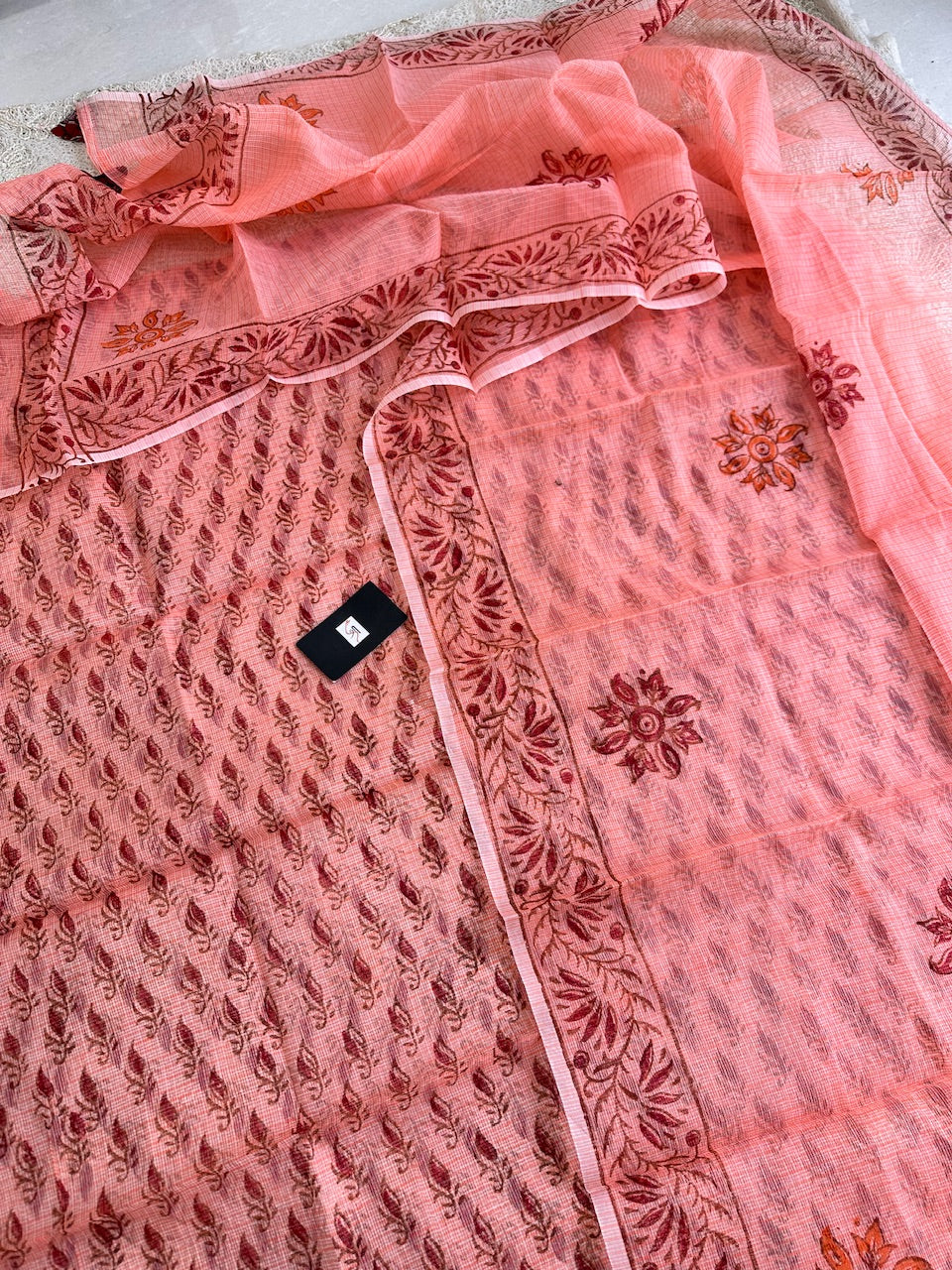 HandBlock Printed Kota Cotton Doria Top N Dupatta (Suit)