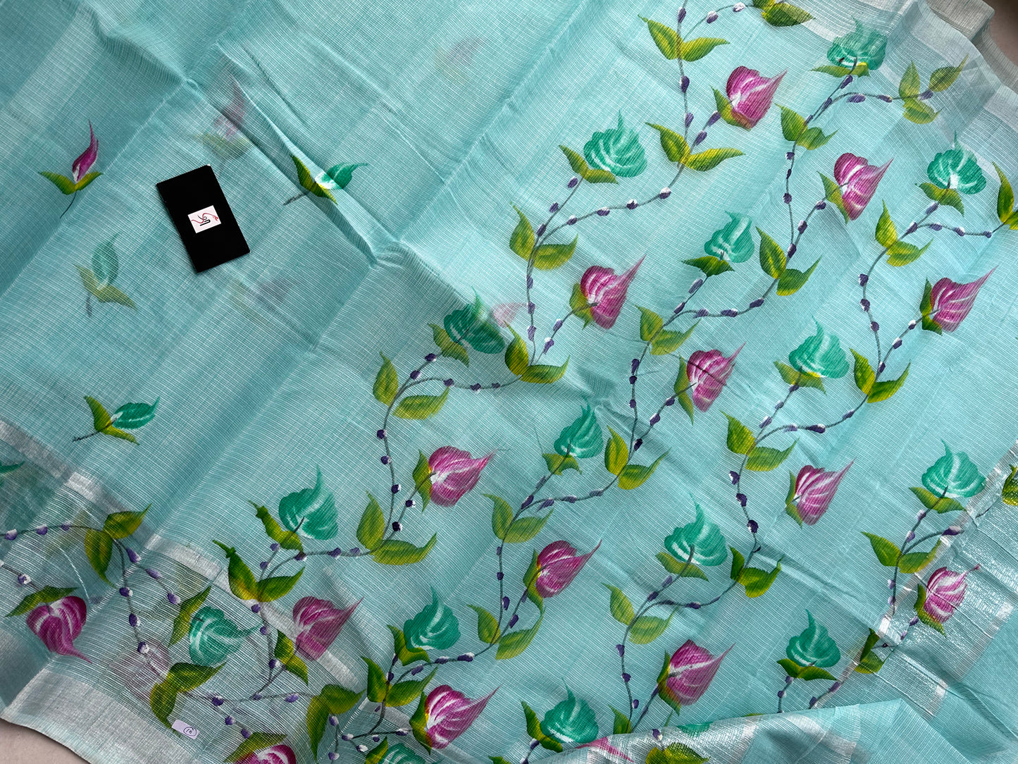 Handpainted Kota Cotton Doria Saree