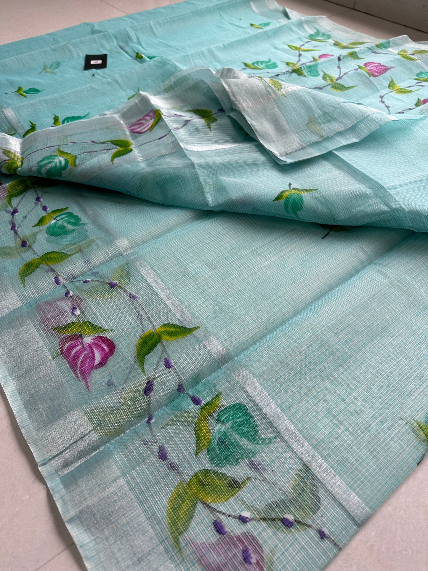 Handpainted Kota Cotton Doria Saree