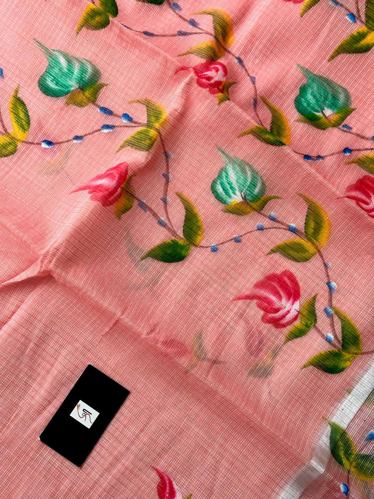 Handpainted Kota Cotton Doria Saree