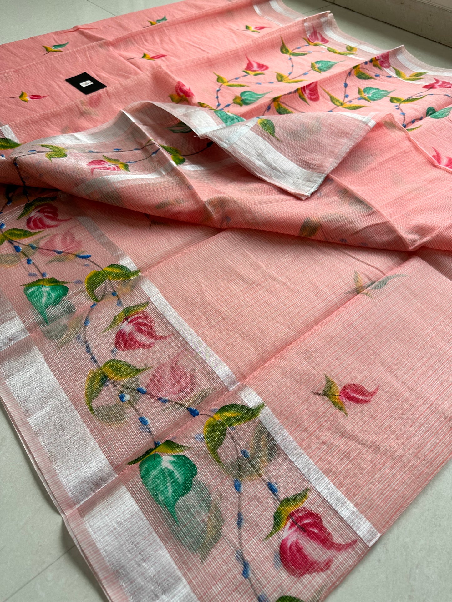 Handpainted Kota Cotton Doria Saree