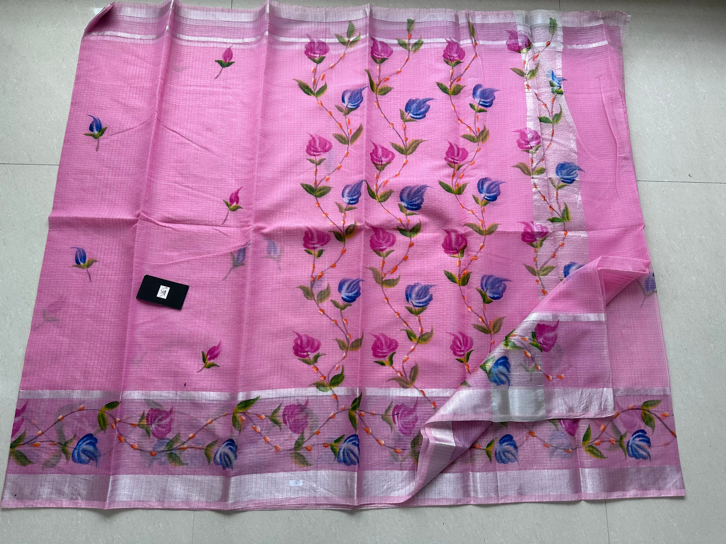 Handpainted Kota Cotton Doria Saree