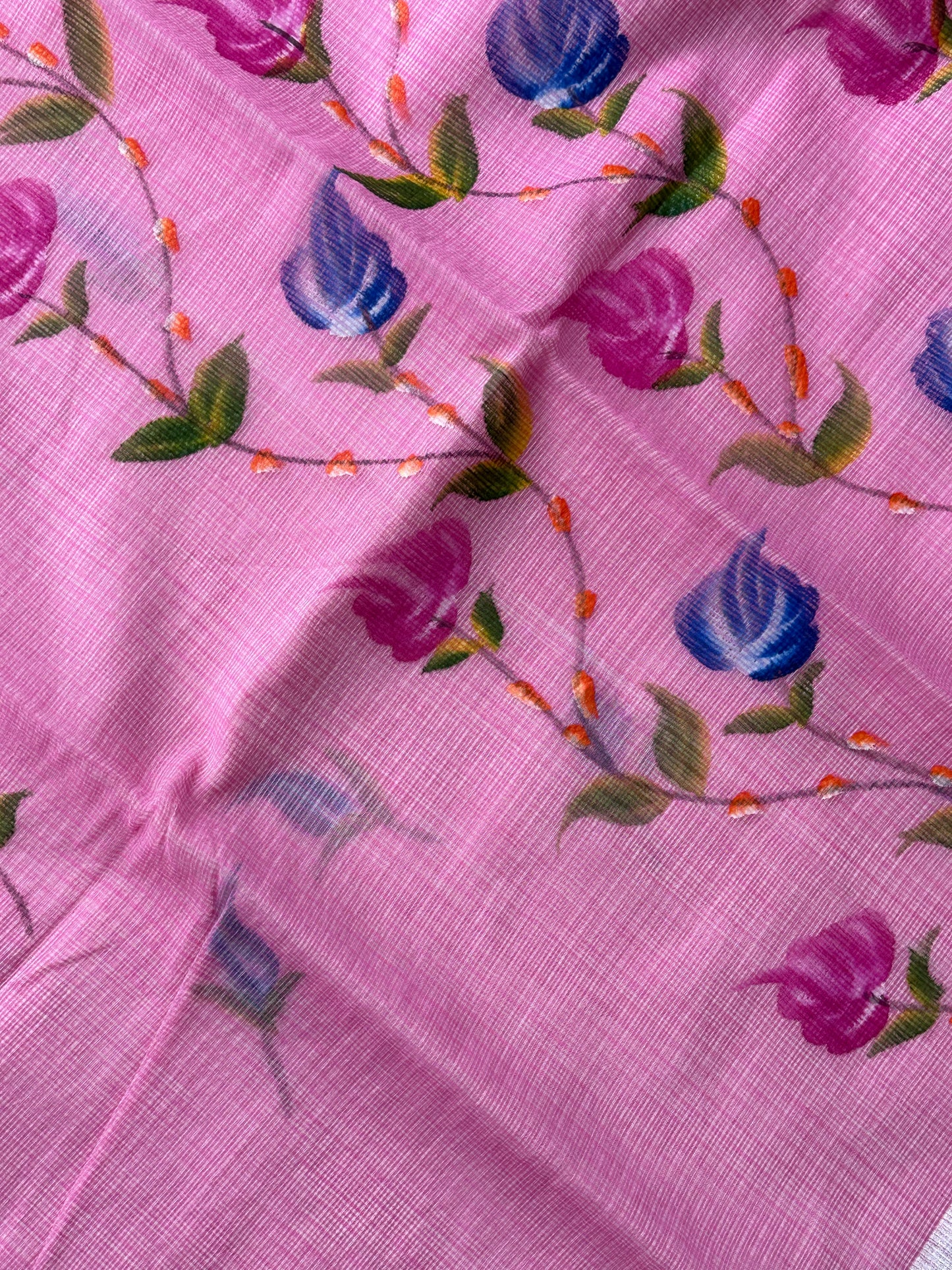 Handpainted Kota Cotton Doria Saree