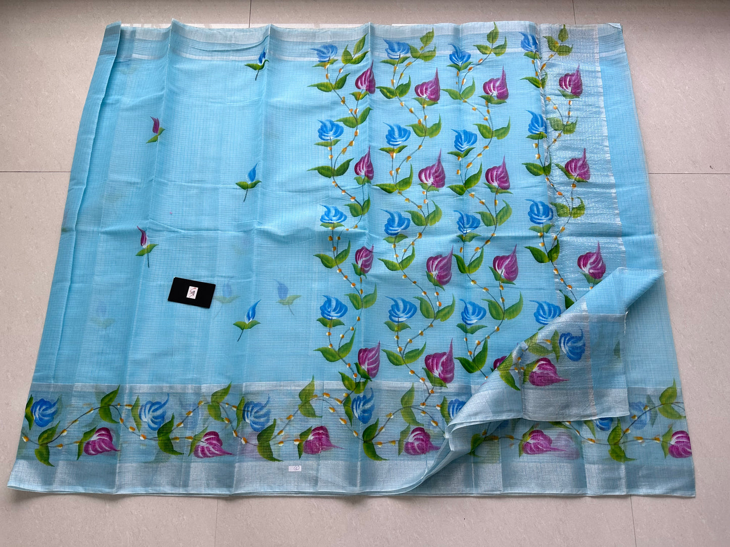 Handpainted Kota Cotton Doria Saree