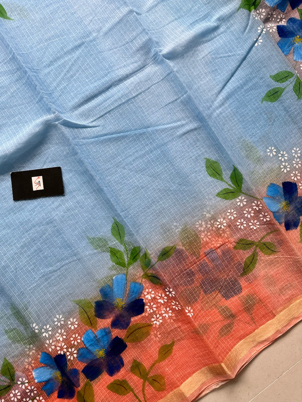 Handpainted Kota Cotton Doria Saree