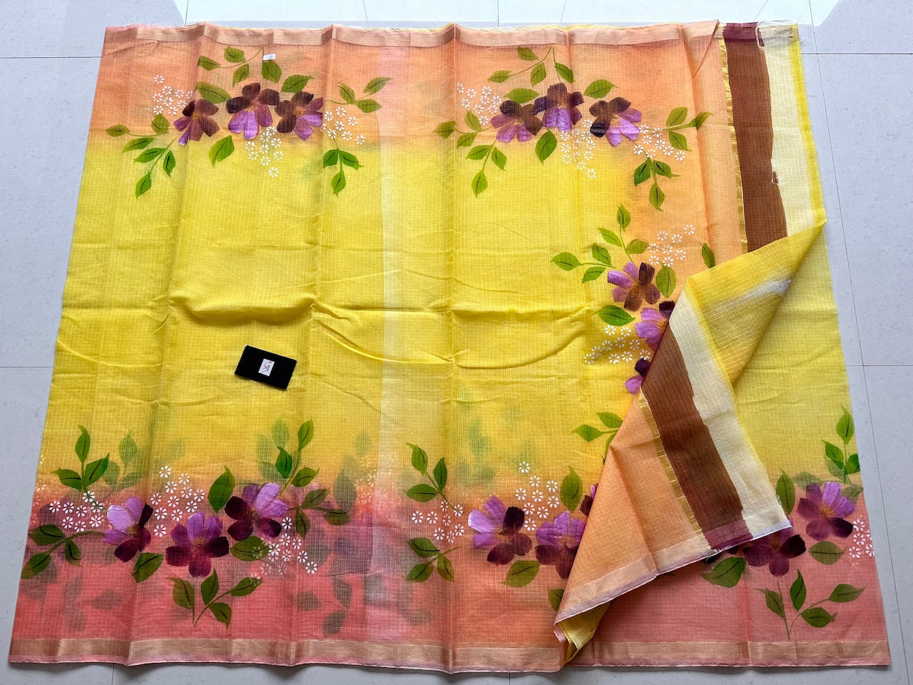 Handpainted Kota Cotton Doria Saree