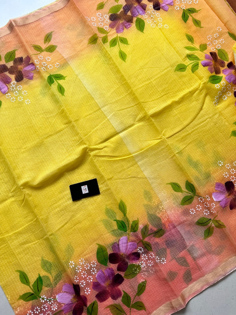 Handpainted Kota Cotton Doria Saree