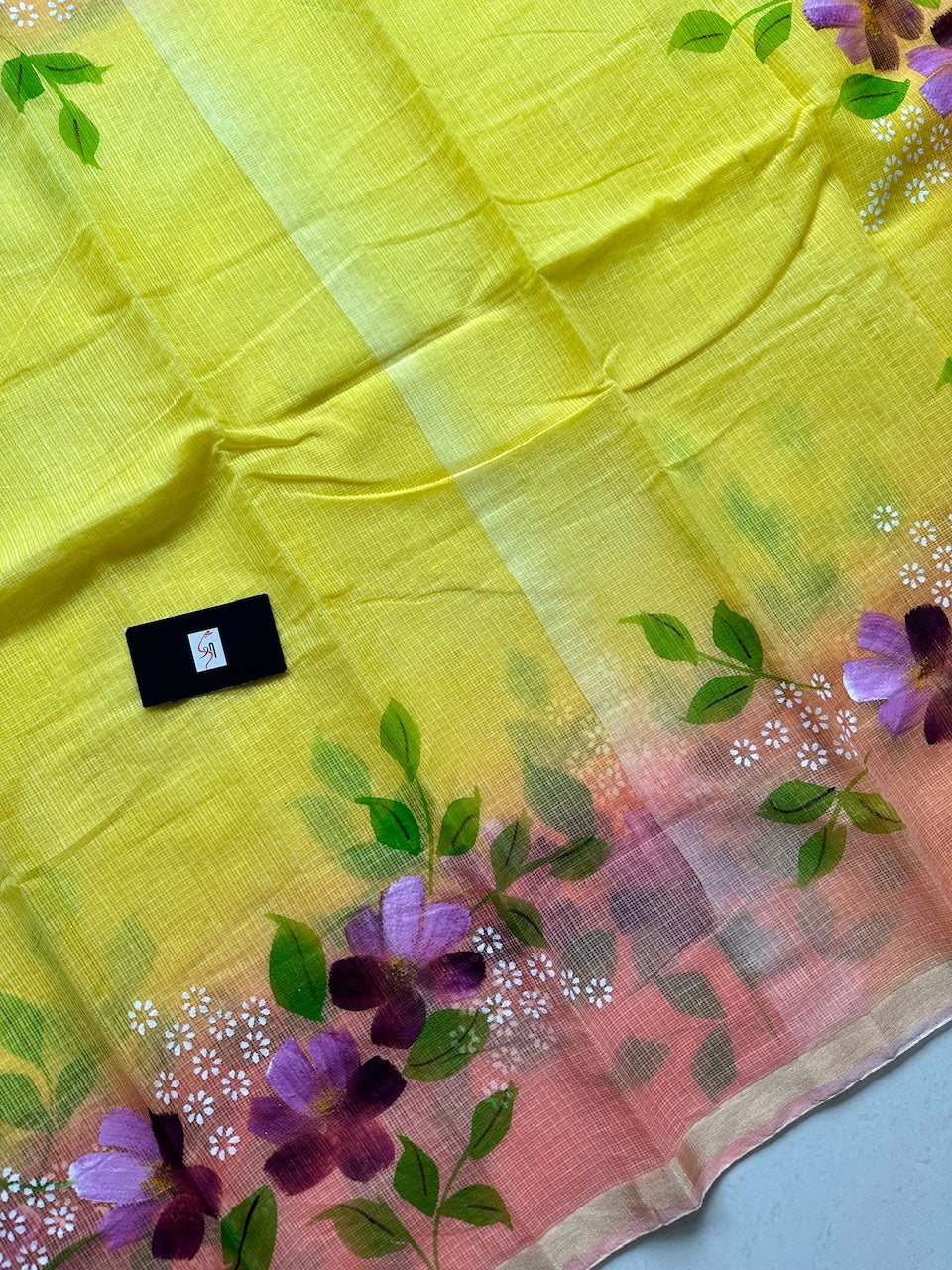 Handpainted Kota Cotton Doria Saree