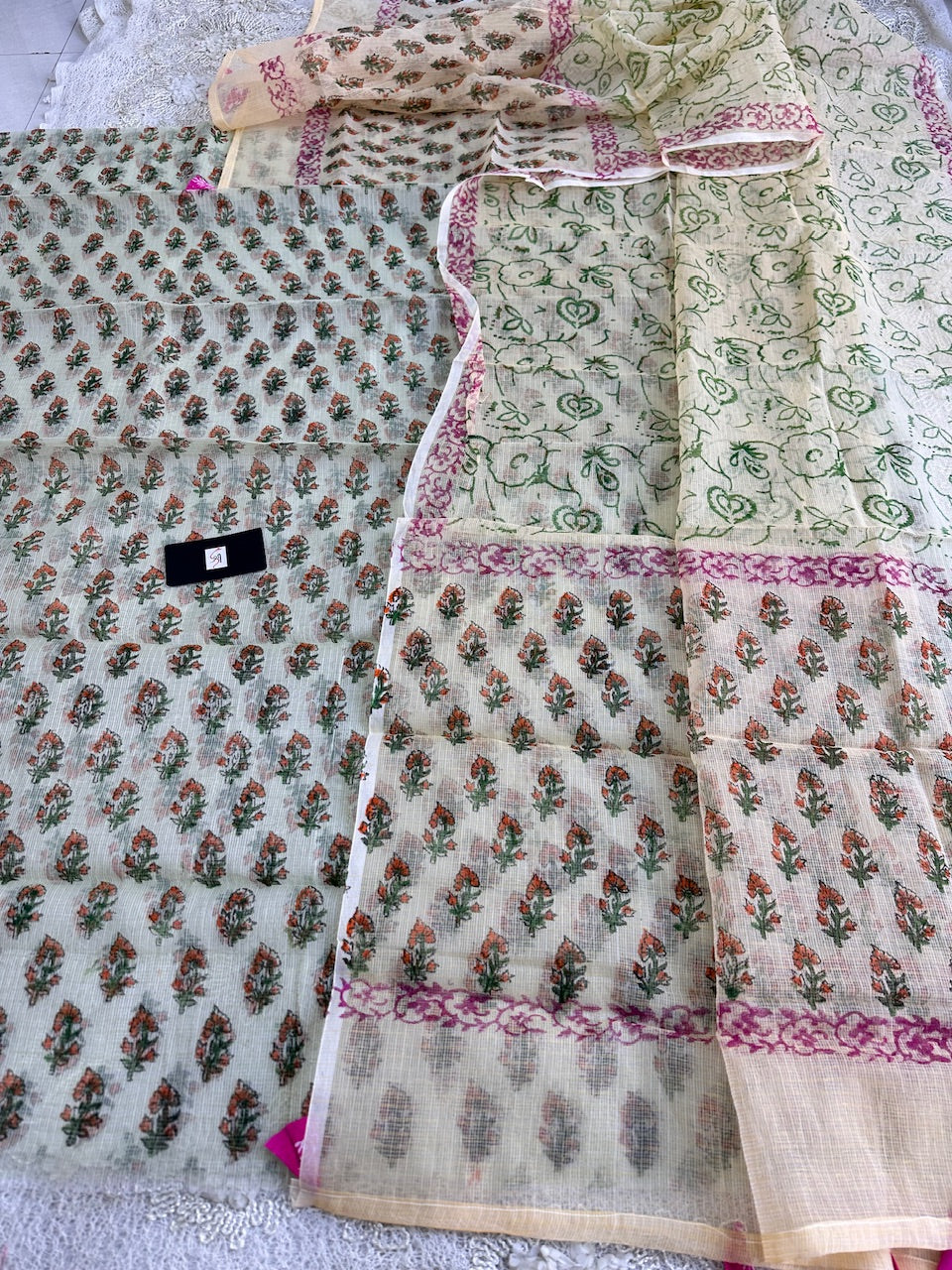 HandBlock Printed Kota Cotton Top N Dupatta (Suit)