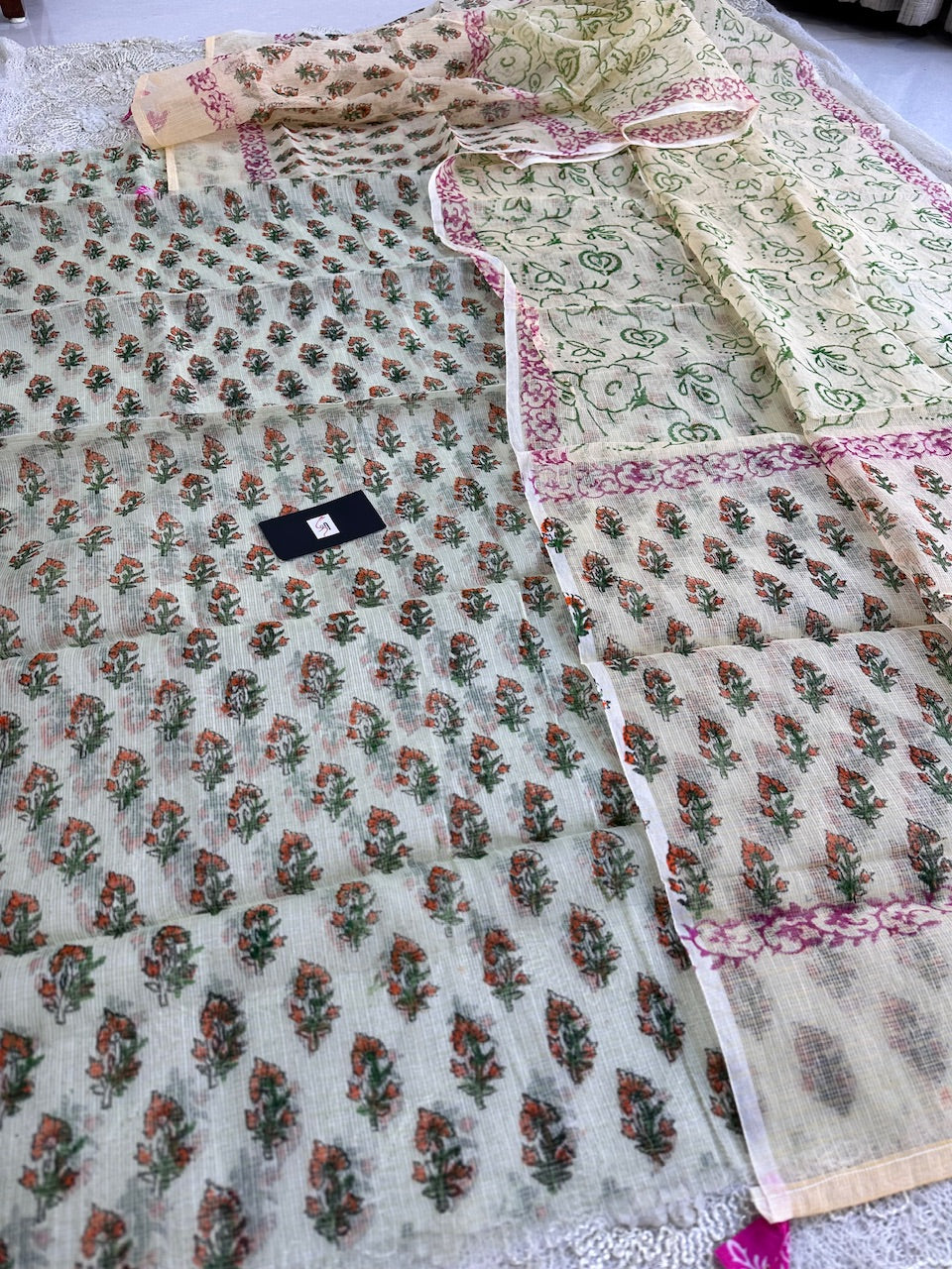 HandBlock Printed Kota Cotton Top N Dupatta (Suit)