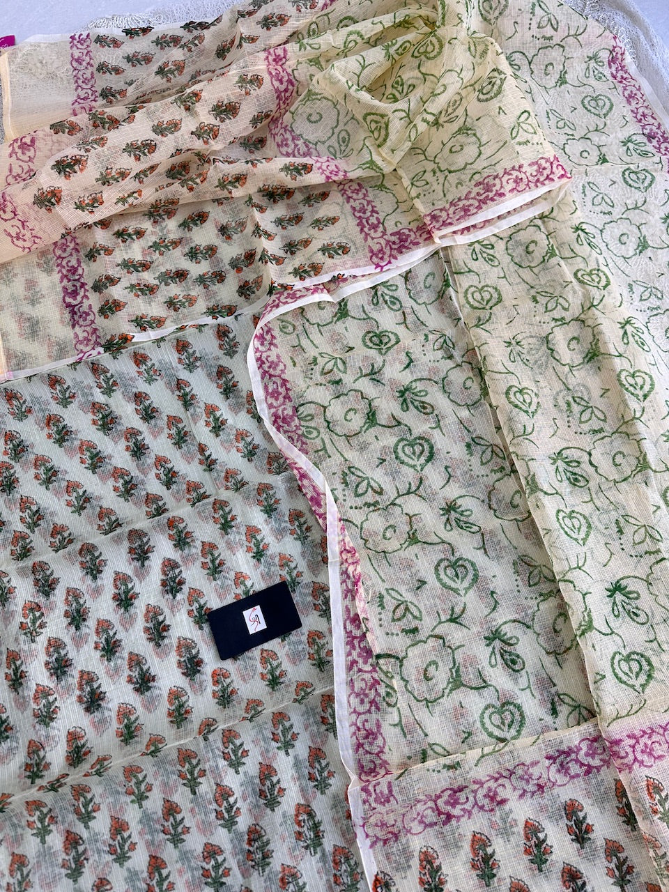 HandBlock Printed Kota Cotton Top N Dupatta (Suit)