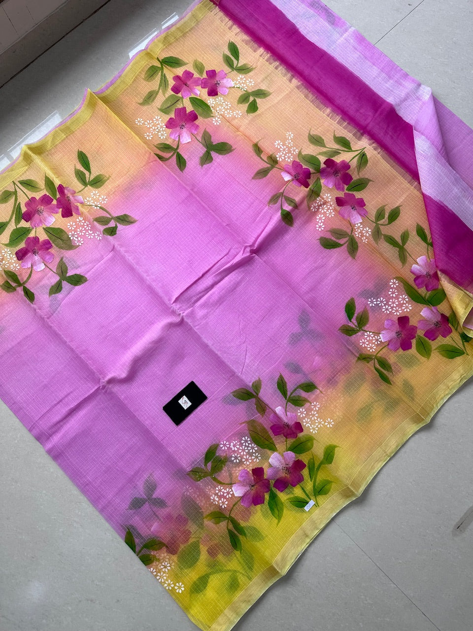 Handpainted Kota Cotton Doria Saree