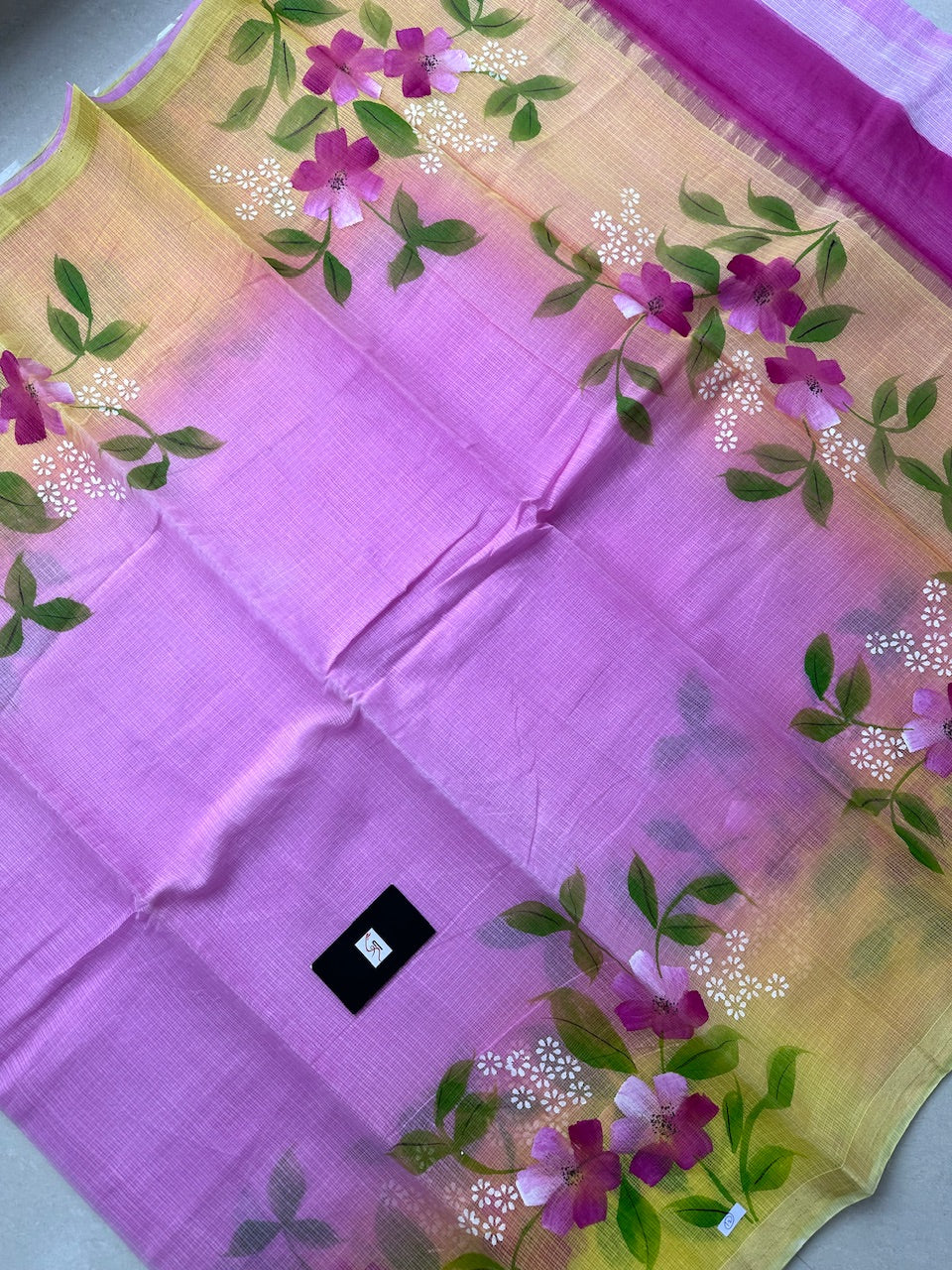 Handpainted Kota Cotton Doria Saree