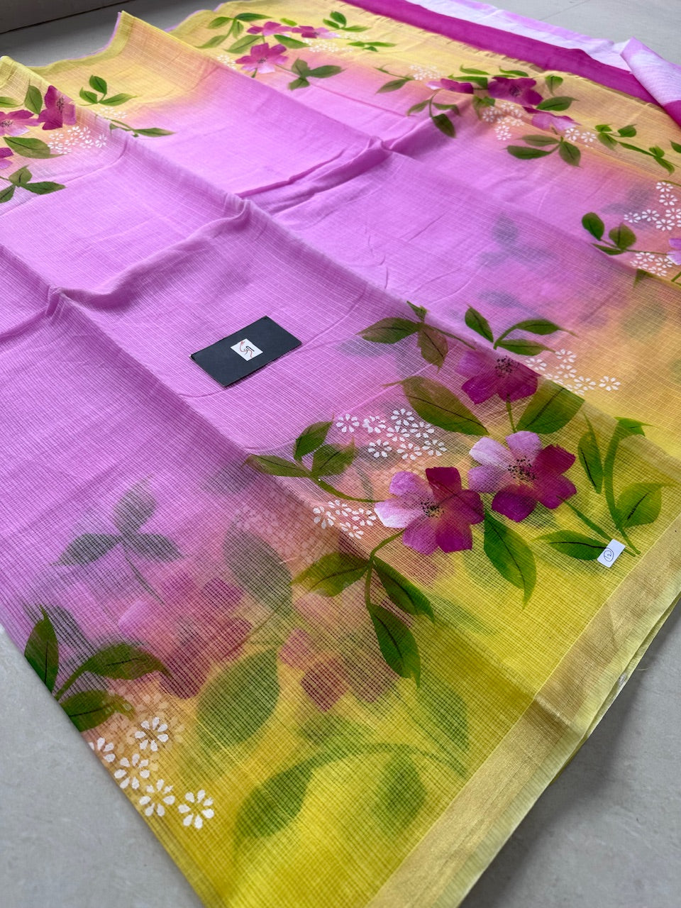 Handpainted Kota Cotton Doria Saree