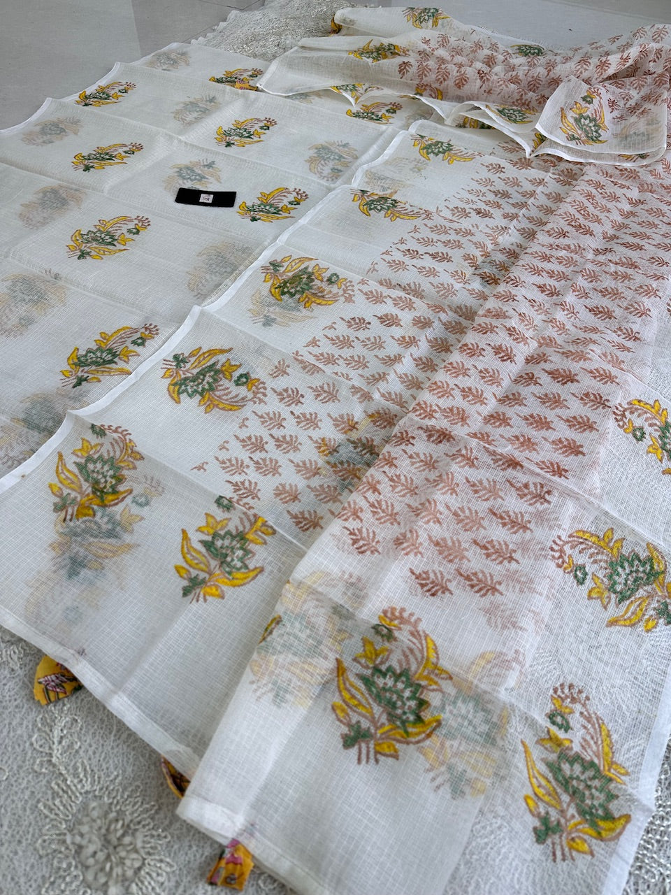 HandBlock Printed Kota Cotton Doria Top N Dupatta