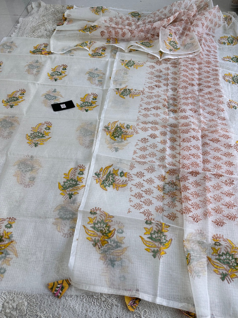 HandBlock Printed Kota Cotton Doria Top N Dupatta