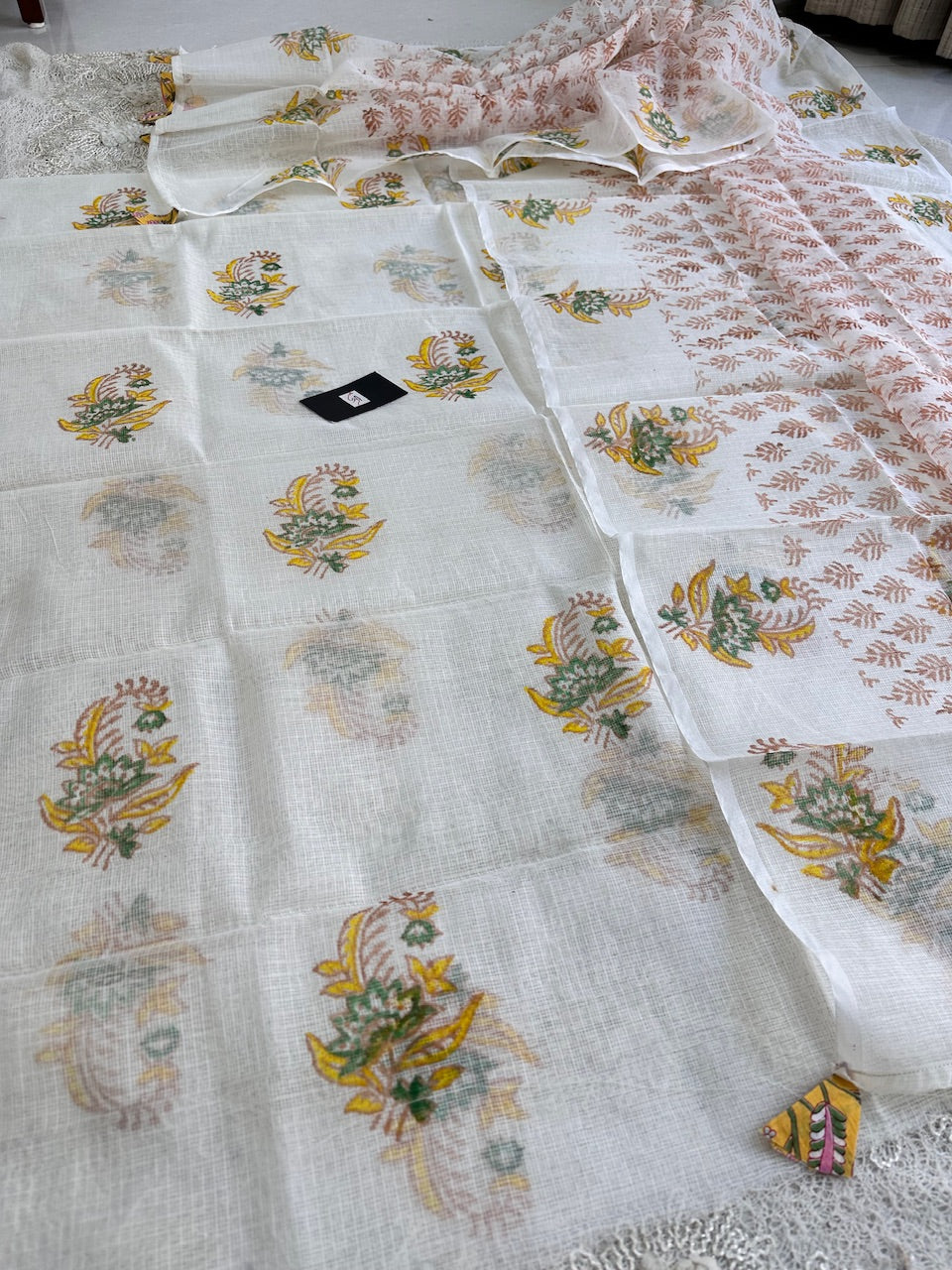 HandBlock Printed Kota Cotton Doria Top N Dupatta