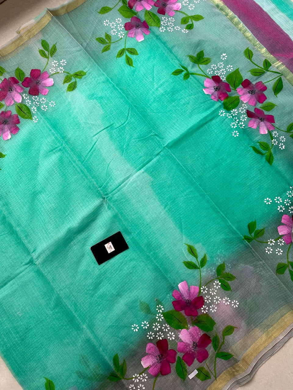 Handpainted Kota Cotton Doria Saree