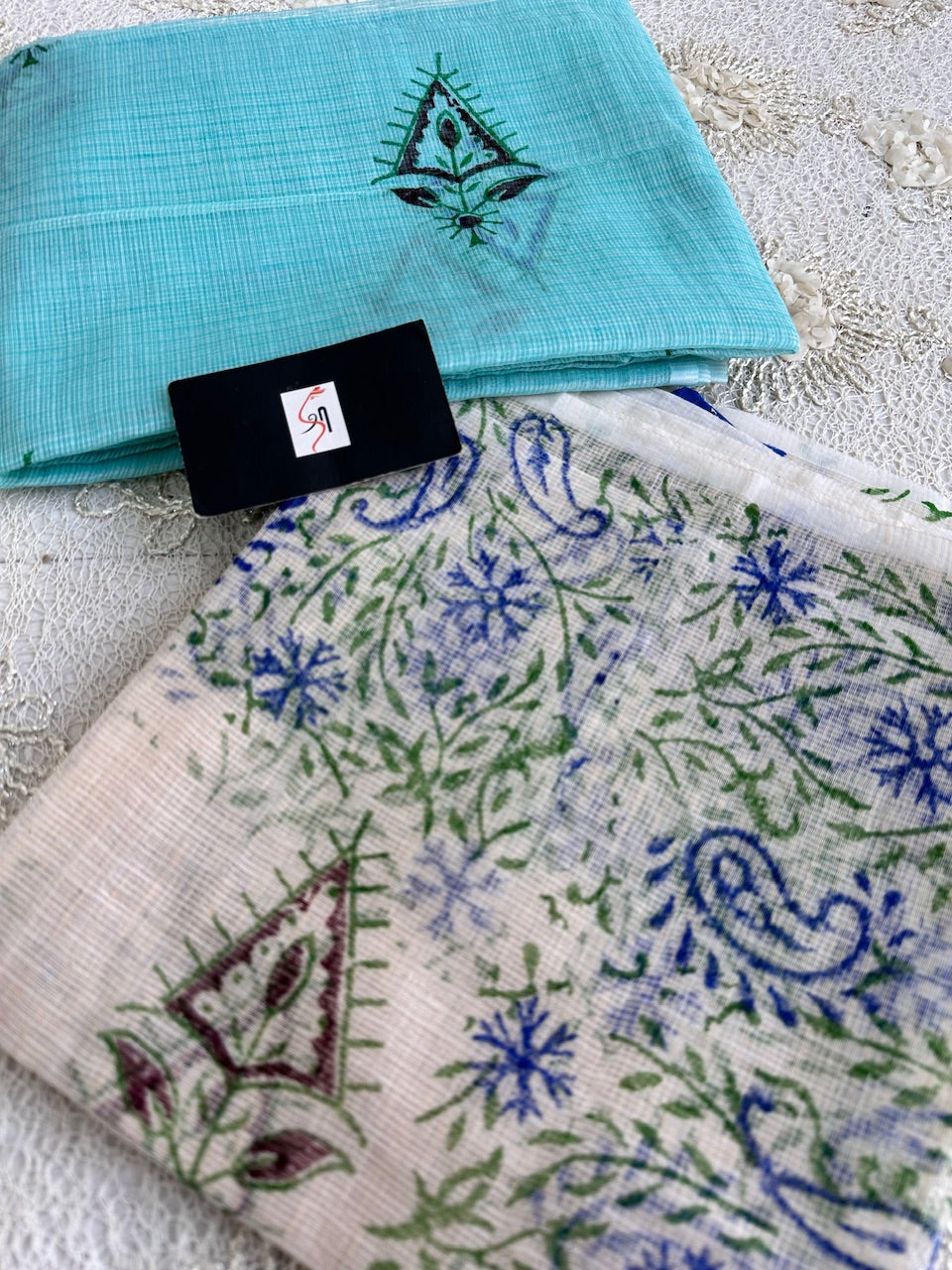 HandBlock Printed Kota Cotton Doria Top N Dupatta (Suit)