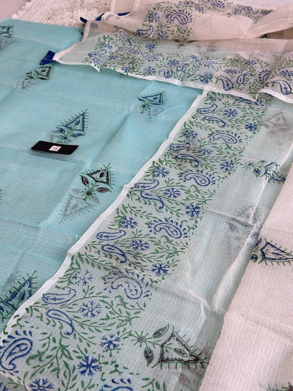 HandBlock Printed Kota Cotton Doria Top N Dupatta (Suit)