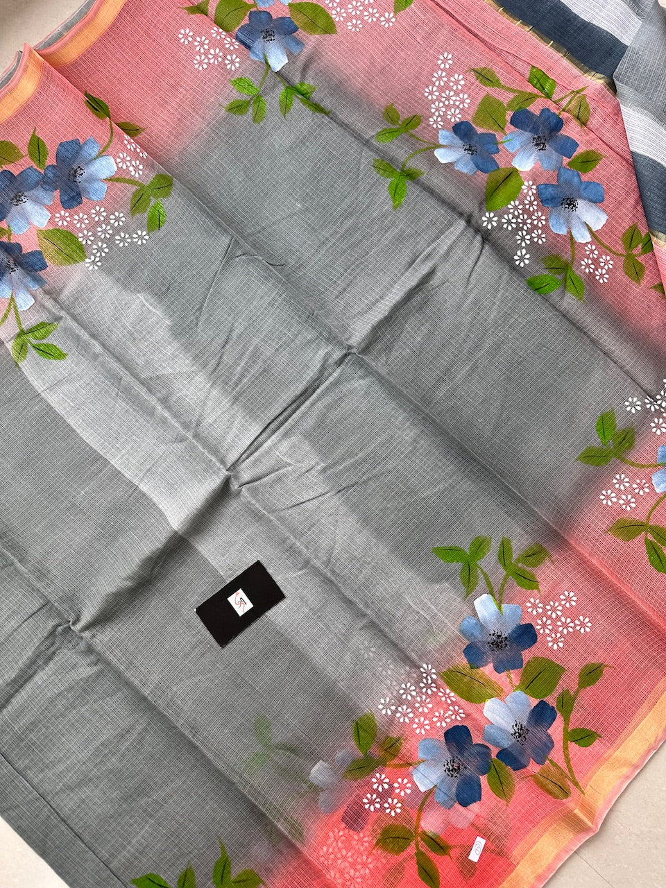 Handpainted Kota Cotton Doria Saree