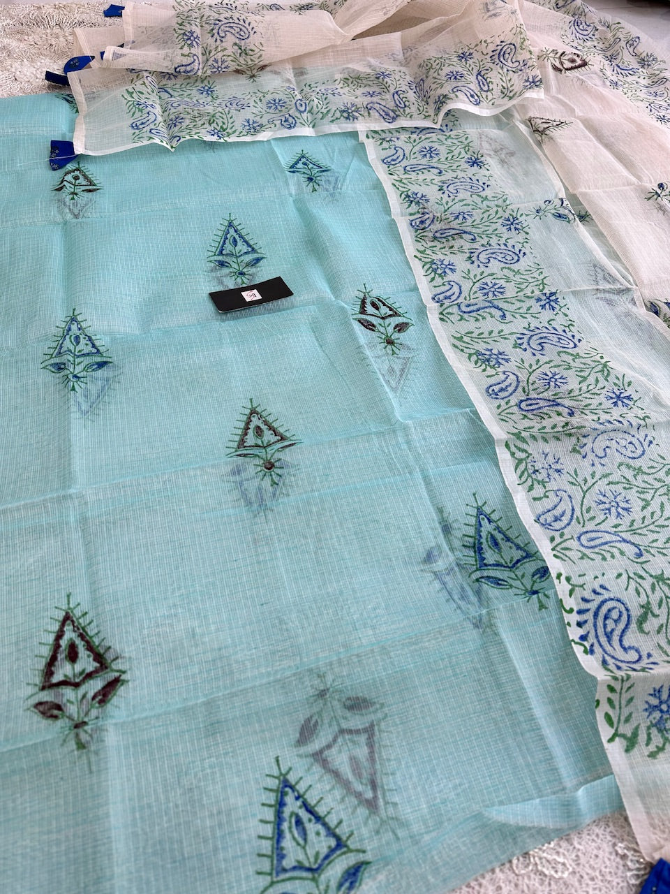 HandBlock Printed Kota Cotton Doria Top N Dupatta (Suit)